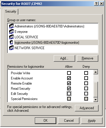 Error: 0x80041003 - Access is denied by a WMI provider