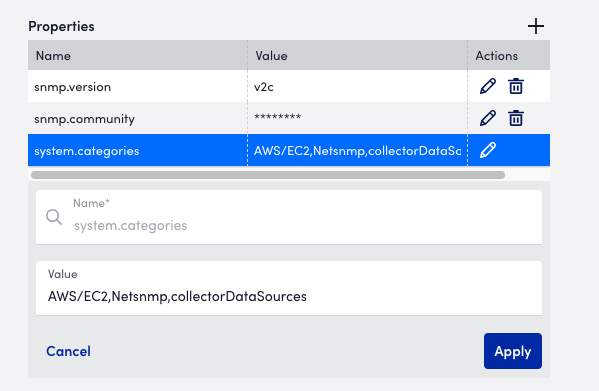 Memory Utilization DataSource Properties