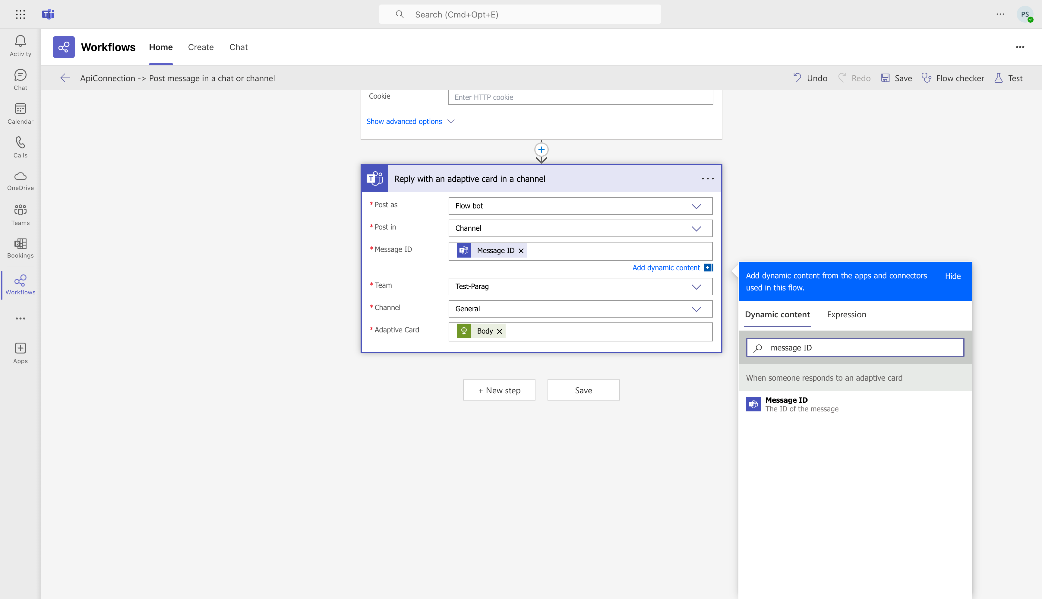 MSTeams Workflow Message ID