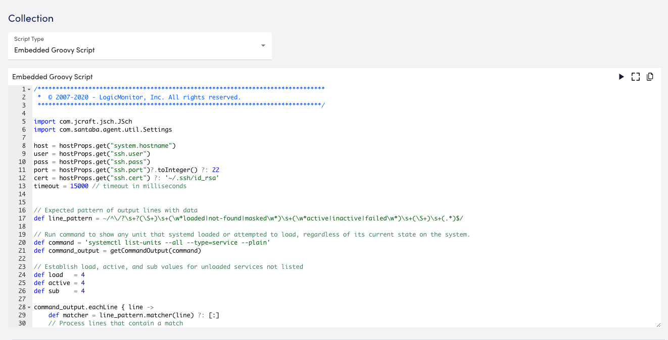 test script page