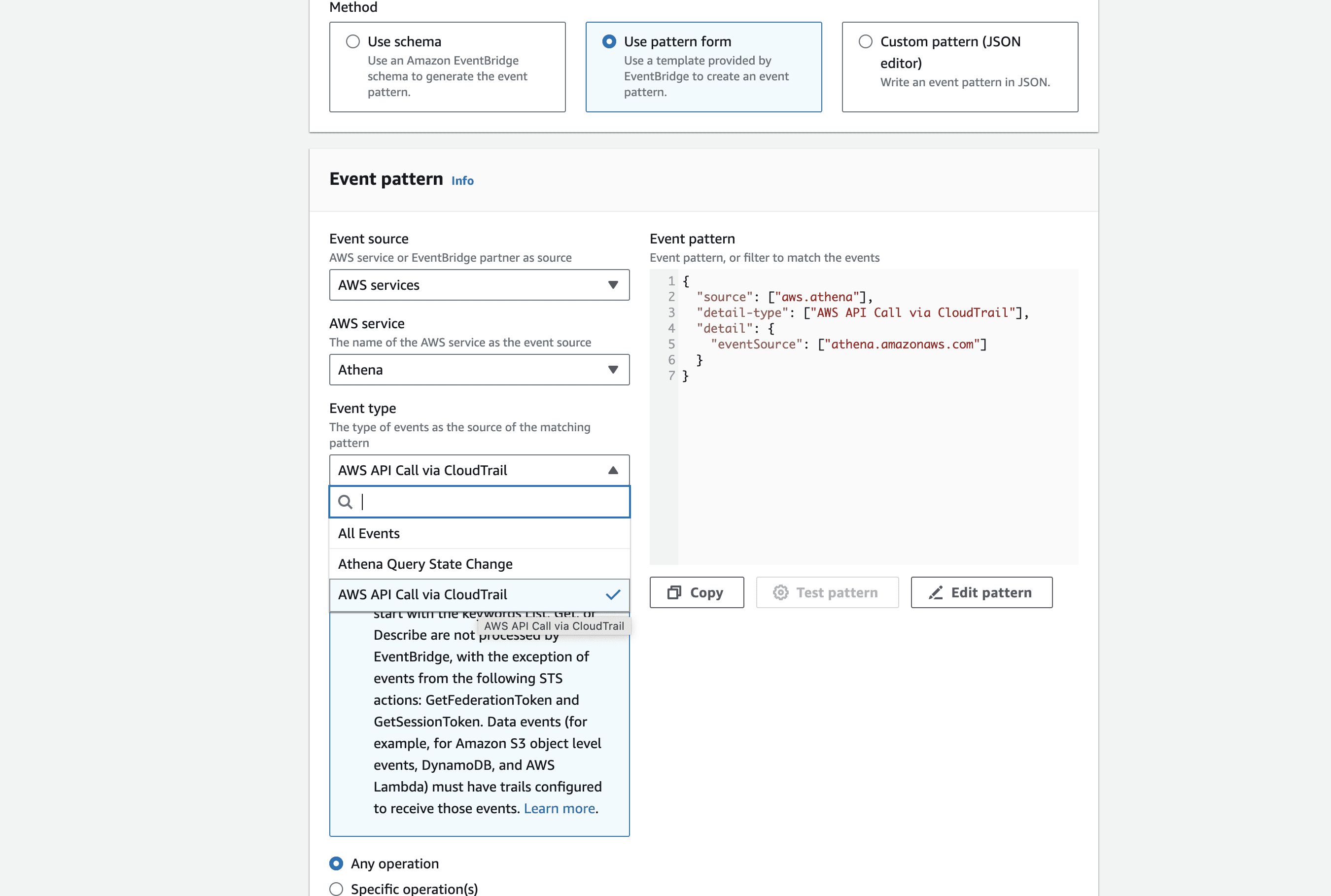 AWS defile pattern page