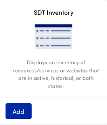 Add SDT Inventory report option