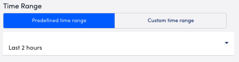 Predefined time range settings